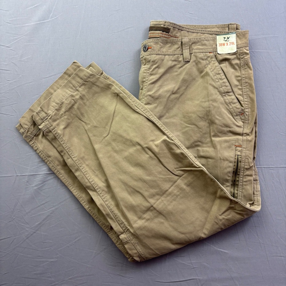 Outdoor Life Mens Traveler Pants Coriander Tan Utility Hiking Trousers 38x29 NWT